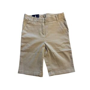 IZOD Kids Khaki School Uniform Shorts Adjustable Waist Stretch Size 3 (B24)